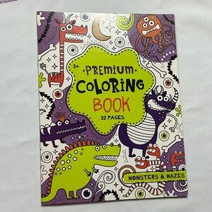 Monsters & Mazes Premium Coloring Book